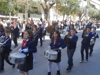 Η μπάντα των μικρών μαθητών έδωσε τον παλμό στον εορτασμό της ημέρας