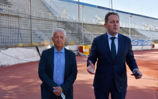 Επίσκεψη του Αναπληρωτή Υπουργού Εσωτερικών Στέλιου Πέτσα στο γήπεδο του Πανιωνίου