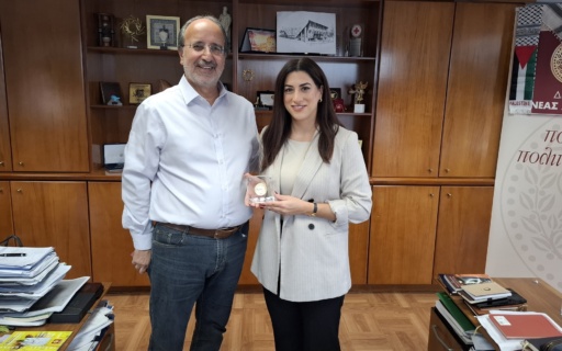 ΣΥΝΑΝΤΗΣΗ ΤΟΥ ΔΗΜΑΡΧΟΥ ΜΕ ΤΗ ΝΕΑ ΑΝΤΙΠΕΡΙΦΕΡΕΙΑΡΧΗ κα ΓΕΩΡΓΙΑ ΑΔΑΜΟΠΟΥΛΟΥ