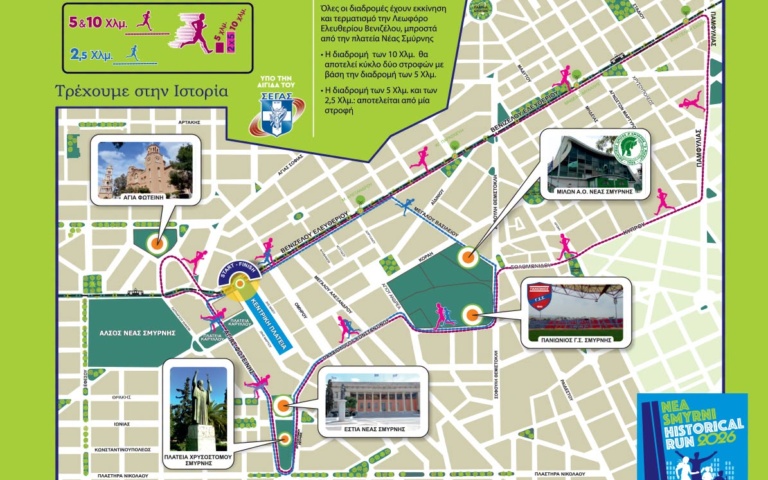 ΚΥΚΛΟΦΟΡΙΑΚΕΣ ΡΥΘΜΙΣΕΙΣ ΓΙΑ ΤΟ NEA SMYRNI HISTORICAL RUN 2026